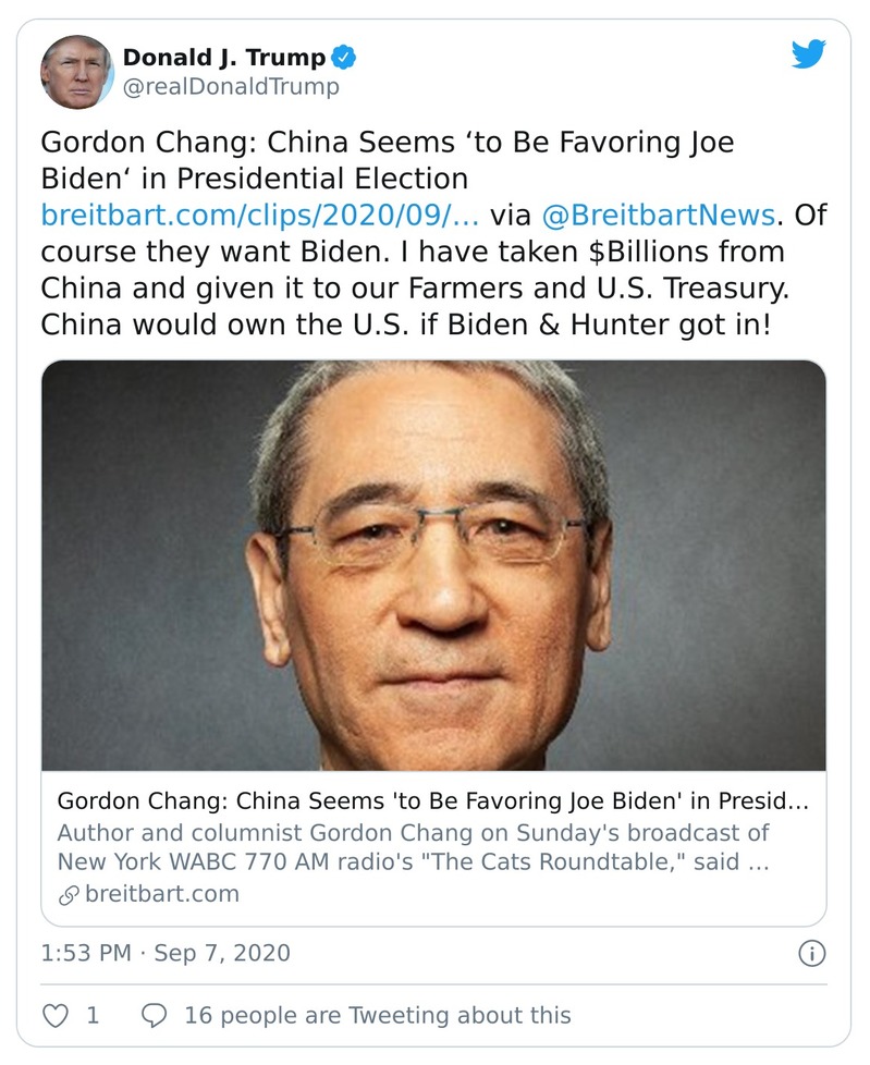 Post preview from Donald Trump