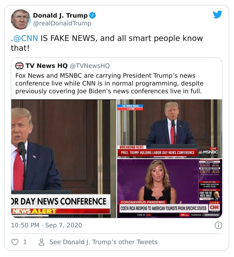 Post preview from Donald Trump