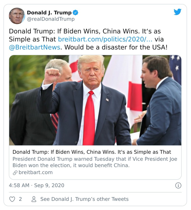 Post preview from Donald Trump