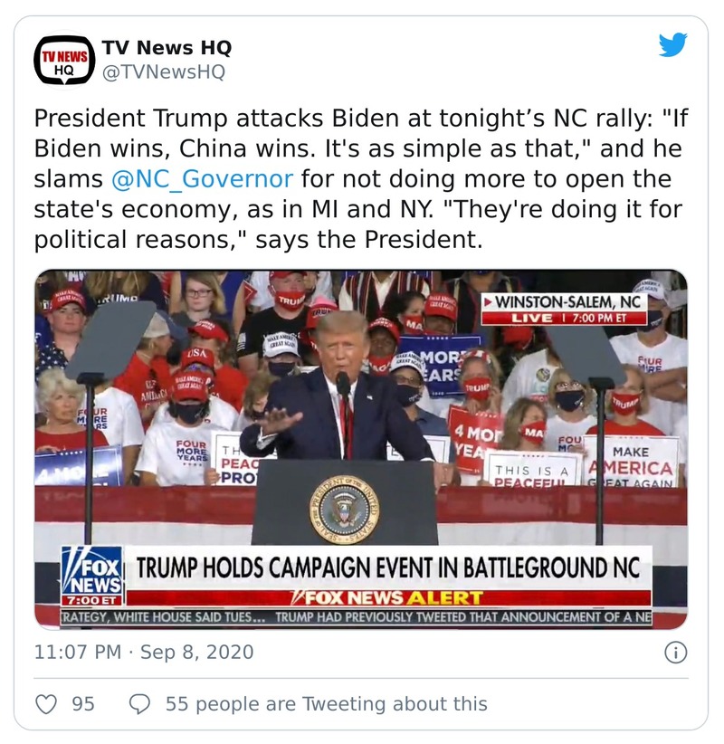 Post preview from Donald Trump