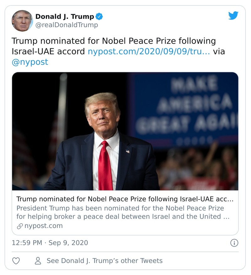 Post preview from Donald Trump