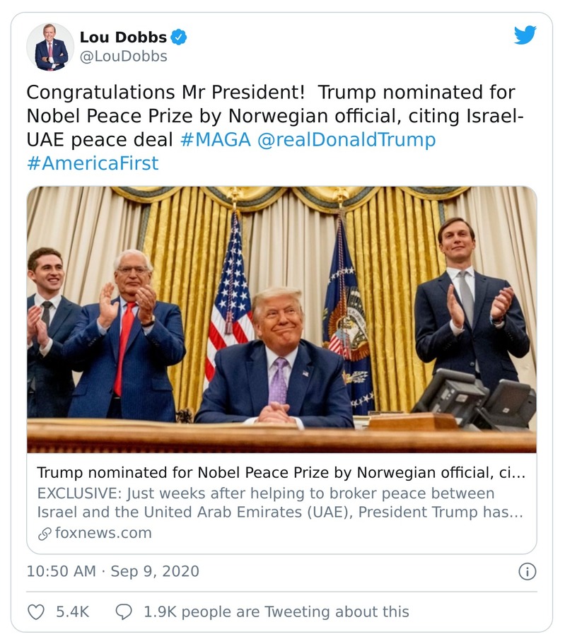 Post preview from Donald Trump