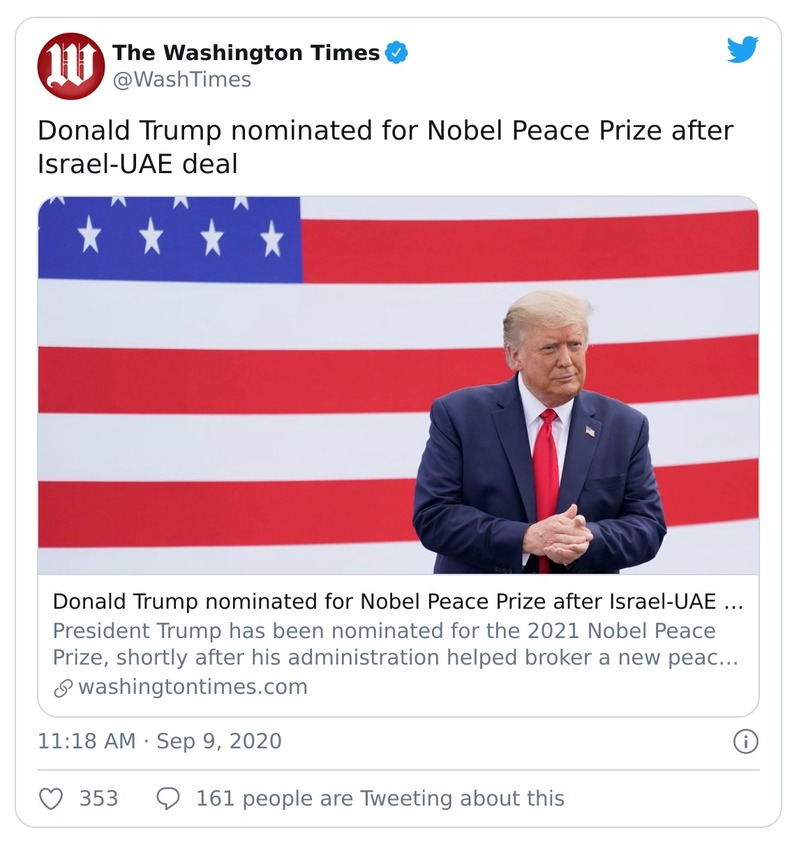 Post preview from Donald Trump