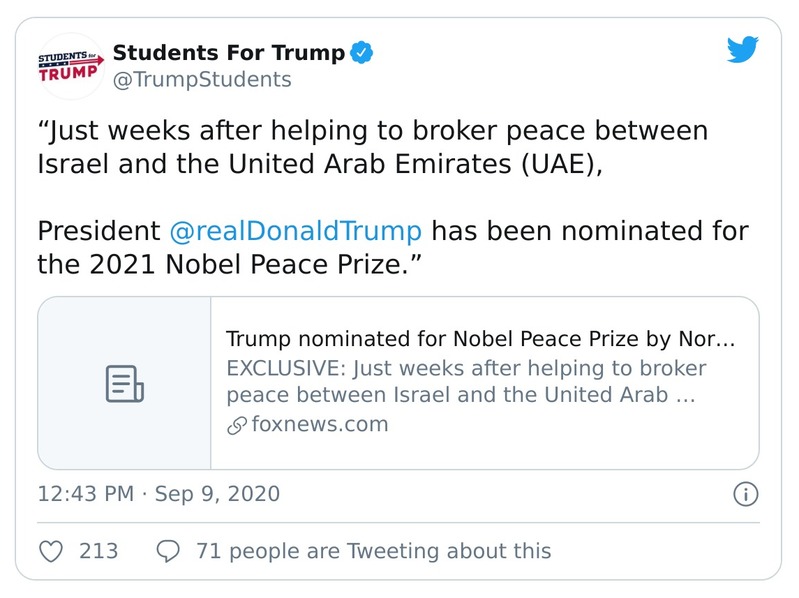 Post preview from Donald Trump