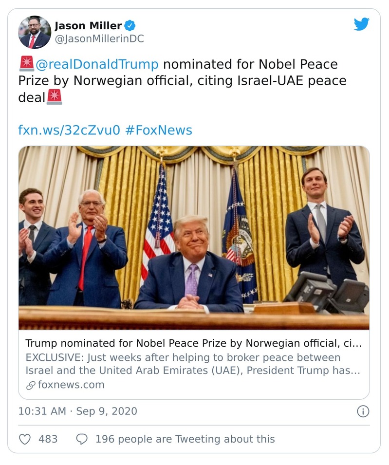 Post preview from Donald Trump