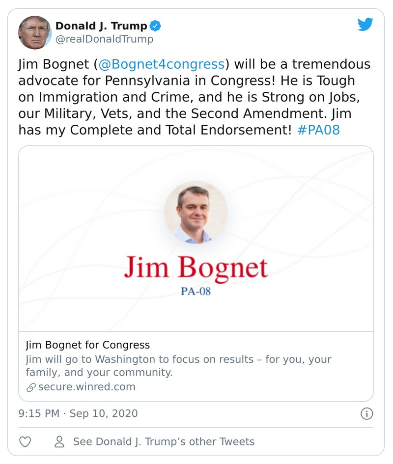 Post preview from Donald Trump