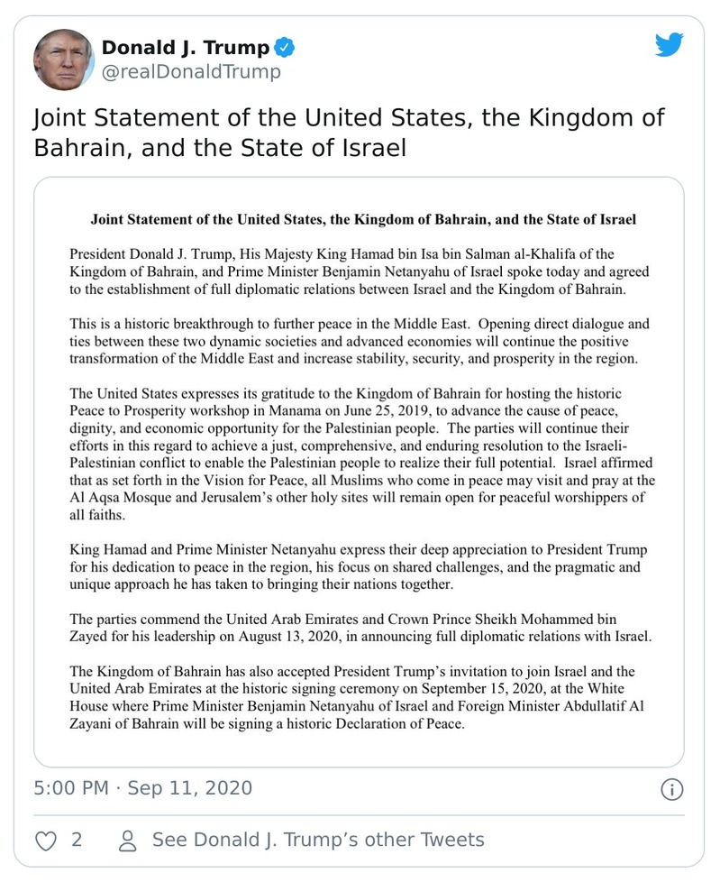 Post preview from Donald Trump