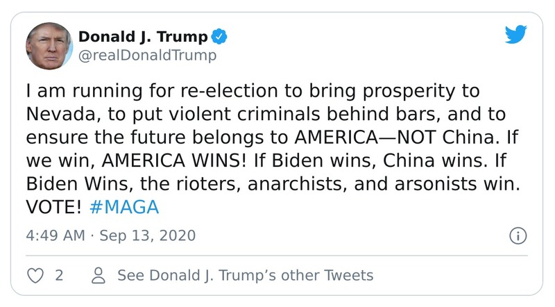 Post preview from Donald Trump