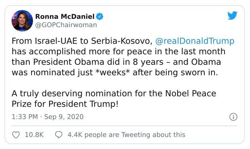 Post preview from Donald Trump