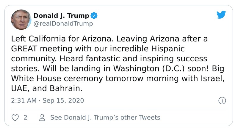 Post preview from Donald Trump