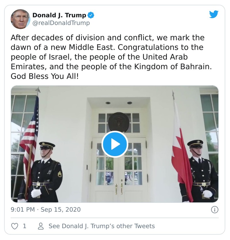 Post preview from Donald Trump