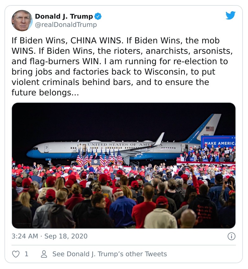 Post preview from Donald Trump