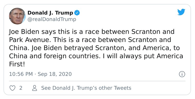 Post preview from Donald Trump