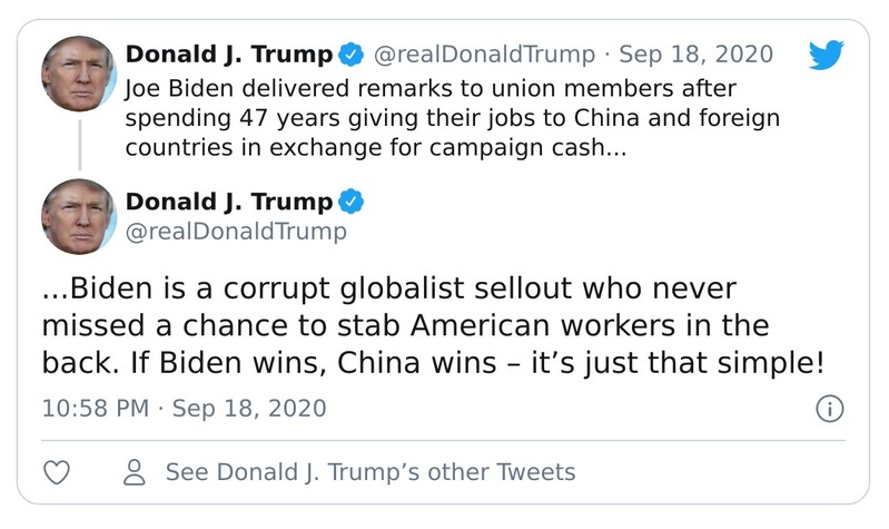 Post preview from Donald Trump