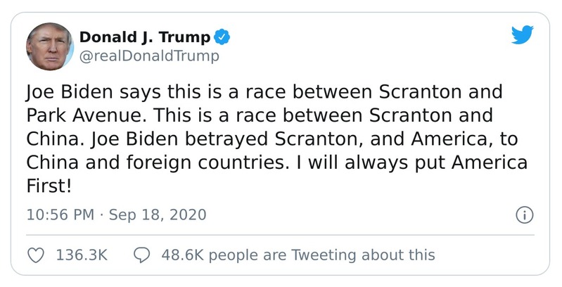 Post preview from Donald Trump