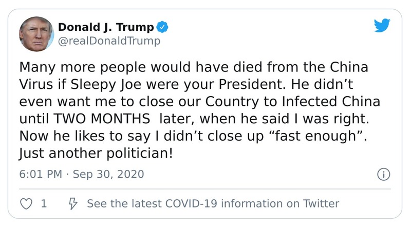 Post preview from Donald Trump