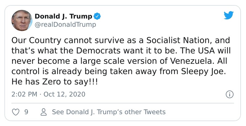 Post preview from Donald Trump