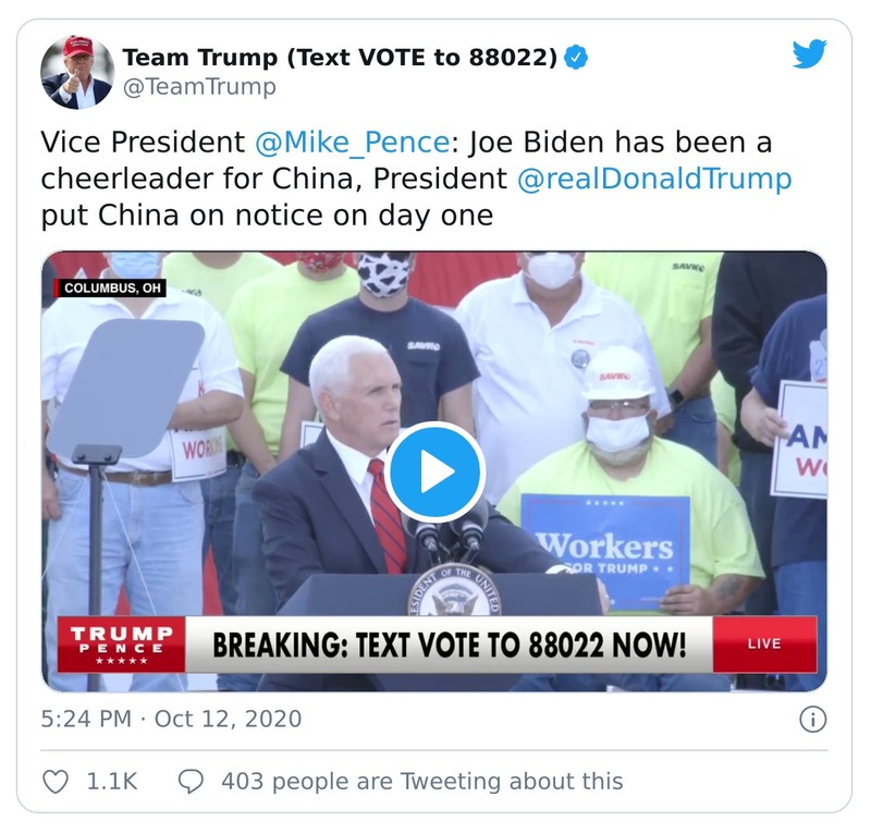 Post preview from Donald Trump