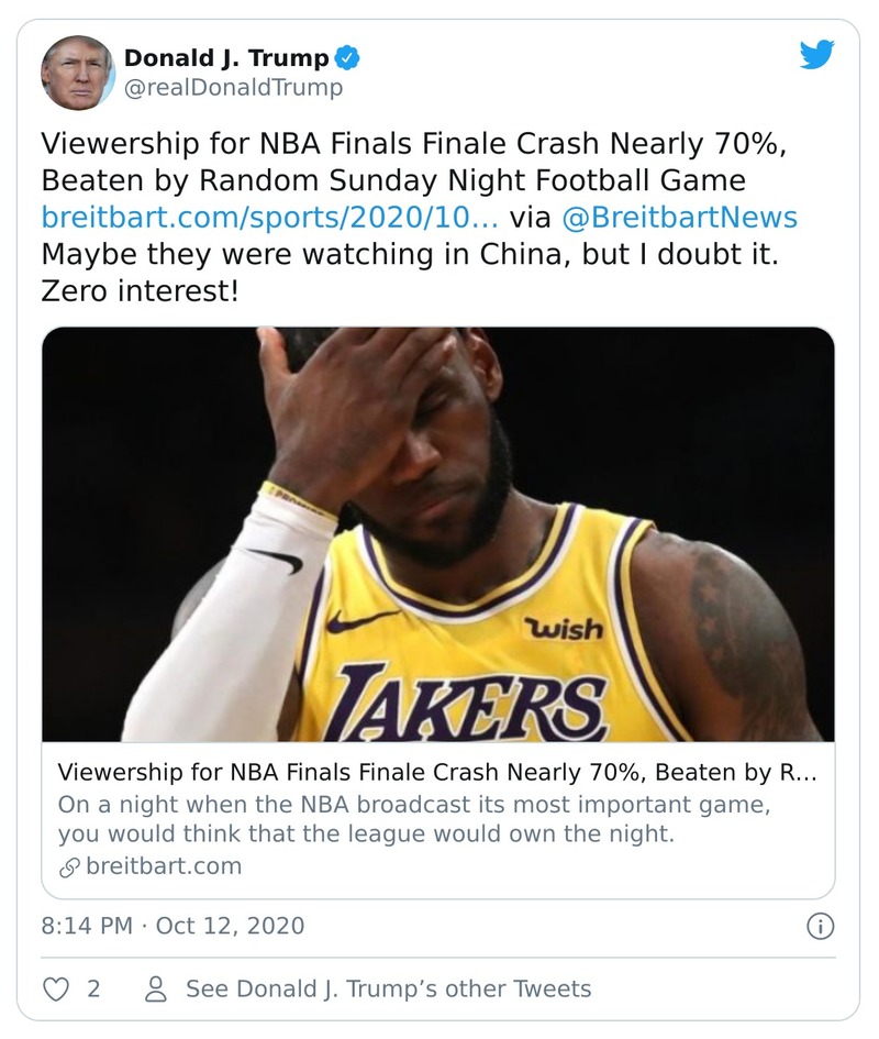 Post preview from Donald Trump