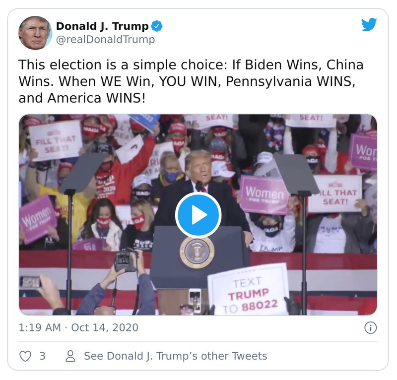 Post preview from Donald Trump