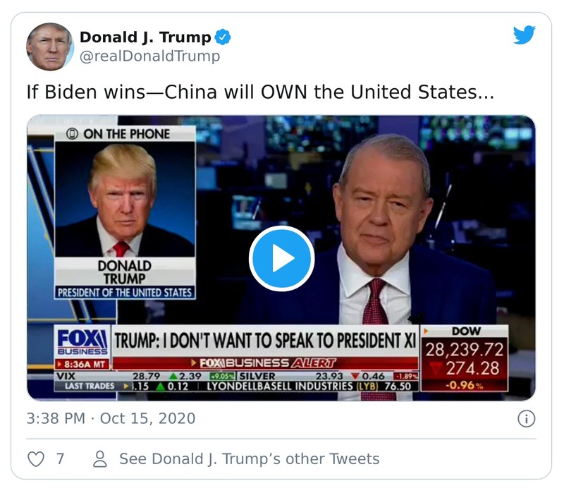 Post preview from Donald Trump