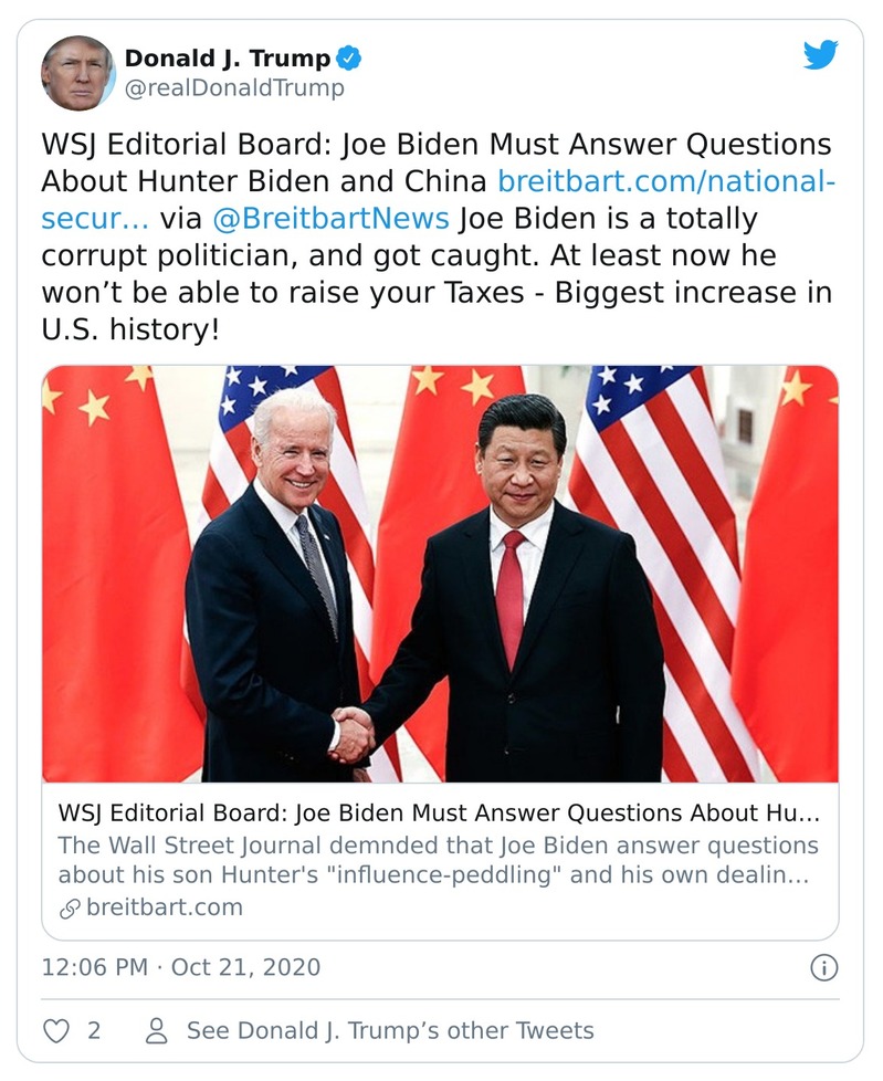 Post preview from Donald Trump