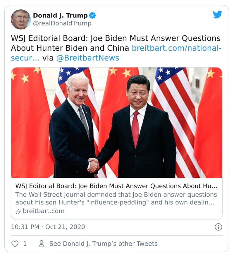 Post preview from Donald Trump