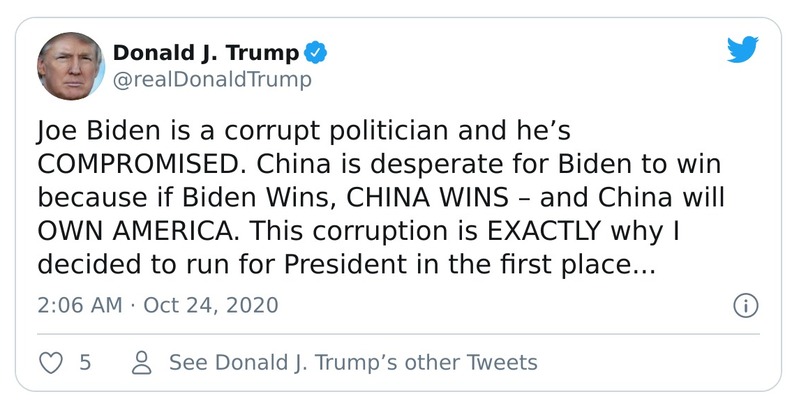 Post preview from Donald Trump