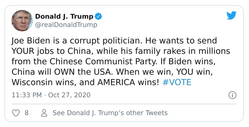 Post preview from Donald Trump