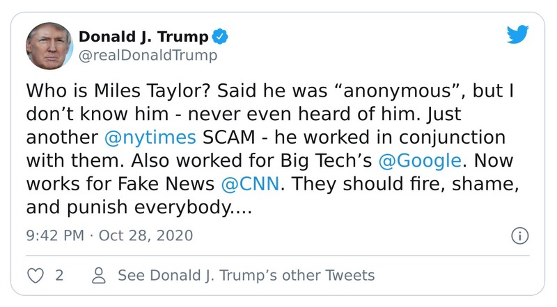 Post preview from Donald Trump