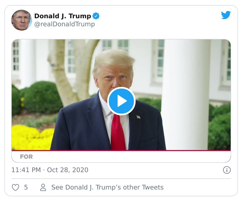 Post preview from Donald Trump