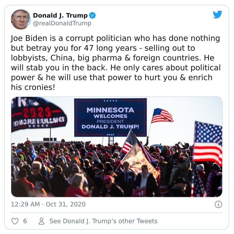 Post preview from Donald Trump