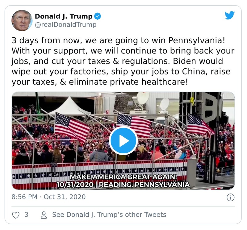 Post preview from Donald Trump