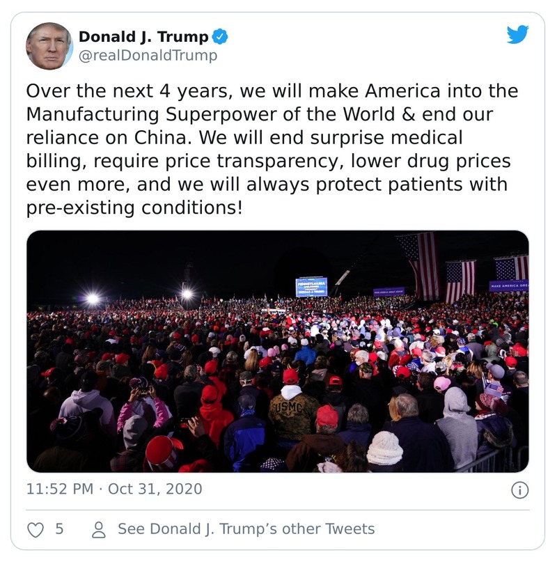 Post preview from Donald Trump