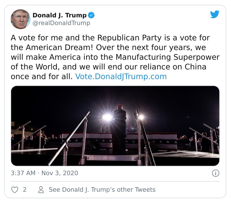 Post preview from Donald Trump