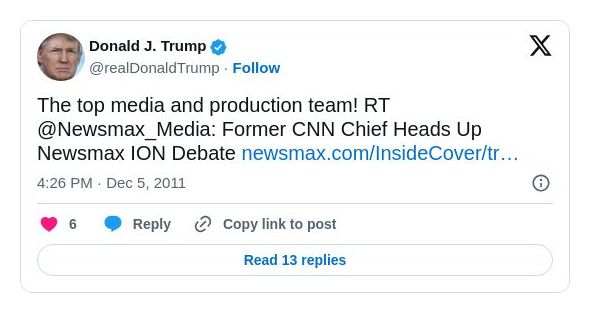 Post preview from Donald Trump