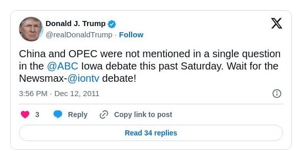 Post preview from Donald Trump