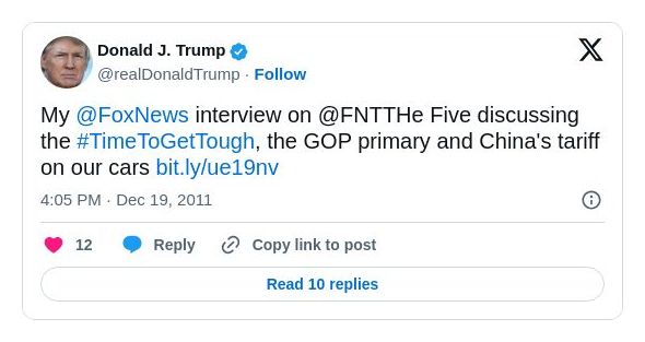 Post preview from Donald Trump