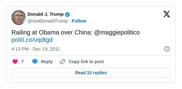 Post preview from Donald Trump