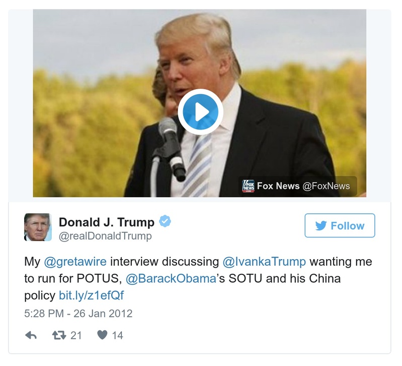 Post preview from Donald Trump