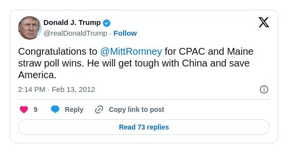 Post preview from Donald Trump