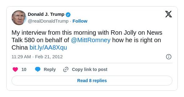 Post preview from Donald Trump