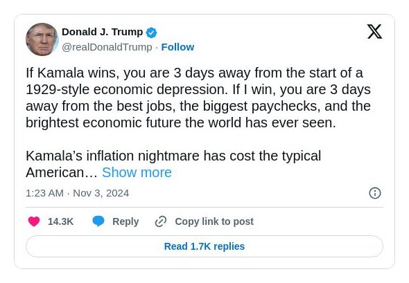 Post preview from Donald Trump