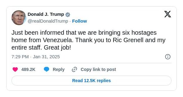 Post preview from Donald Trump