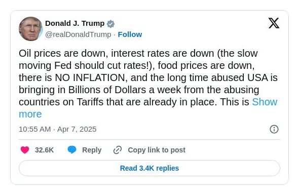 Post preview from Donald Trump