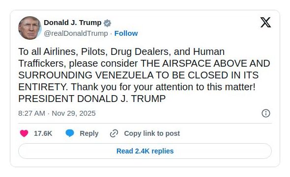 Post preview from Donald Trump