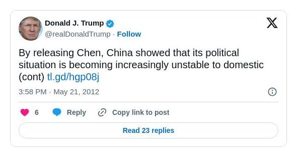 Post preview from Donald Trump