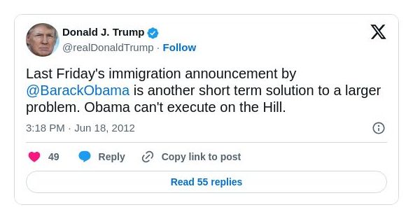 Post preview from Donald Trump