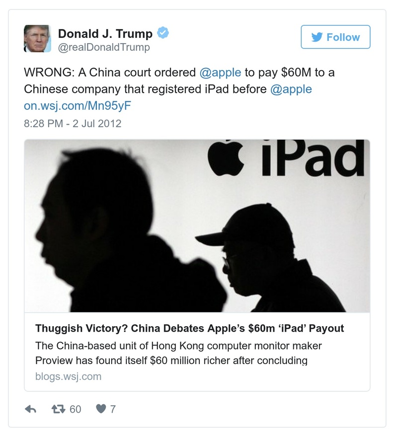 Post preview from Donald Trump