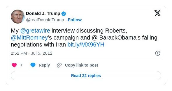 Post preview from Donald Trump